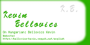 kevin bellovics business card